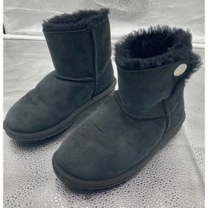 EMU Australia Boot Black Suede ~Wool Lined ~ Fold Over Boot~ Women’s Size 7 $200